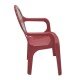 CADEIRA PLASTICA MONOBLOCO COM BRACOS INFANTIL CATTY VERMELHA COM DECORACAO IN MOLD