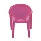 CADEIRA PLASTICA MONOBLOCO COM BRACOS INFANTIL CATTY ROSA COM DECORACAO IN MOLD
