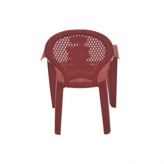 CADEIRA PLASTICA MONOBLOCO COM BRACOS INFANTIL ESTAMPADA CATTY VERMELHA