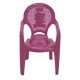 CADEIRA PLASTICA MONOBLOCO COM BRACOS INFANTIL ESTAMPADA CATTY ROSA