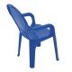 CADEIRA PLASTICA MONOBLOCO COM BRACOS INFANTIL ESTAMPADA CATTY AZUL