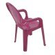 CADEIRA PLASTICA MONOBLOCO COM BRACOS INFANTIL ESTAMPADA CATTY ROSA