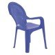 CADEIRA PLASTICA MONOBLOCO COM BRACOS INFANTIL ESTAMPADA CATTY AZUL