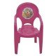 CADEIRA PLASTICA MONOBLOCO COM BRACOS INFANTIL ROSA COM ADESIVO CATTY