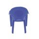 CADEIRA PLASTICA MONOBLOCO COM BRACOS INFANTIL AZUL COM ADESIVO CATTY