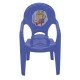 CADEIRA PLASTICA MONOBLOCO COM BRACOS INFANTIL AZUL COM ADESIVO CATTY