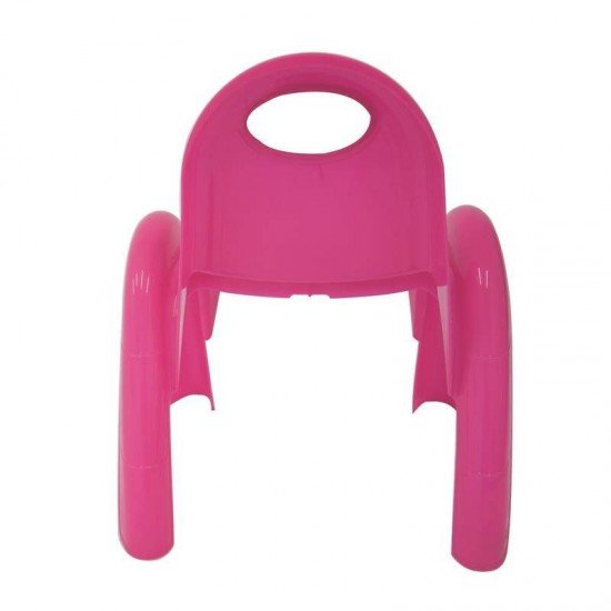CADEIRA PLASTICA MONOBLOCO COM BRACOS INFANTIL POPI ROSA SEM INSERTO