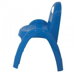 CADEIRA PLASTICA MONOBLOCO COM BRACOS INFANTIL POPI AZUL SEM INSERTO
