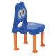 CADEIRA PLASTICA INFANTIL MONTAVEL MONSTER AZUL E LARANJA