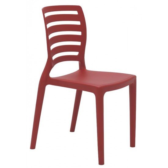 CADEIRA INFANTIL SOFIA EM POLIPROPILENO E FIBRA DE VIDRO VERMELHO TRAMONTINA