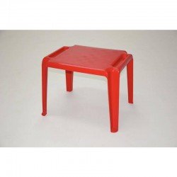 MESA PLASTICA MONOBLOCO INFANTIL DONACHICA VERMELHA