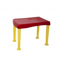 MESA PLASTICA MONTAVEL MONSTER NAS CORES VERMELHA E AMARELA TRAMONTINA