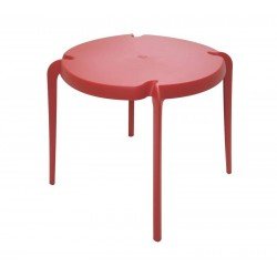 MESA REDONDA CLARICE VERMELHO EM POLIPROPILENO E FIBRA DE VIDRO TRAMONTINA