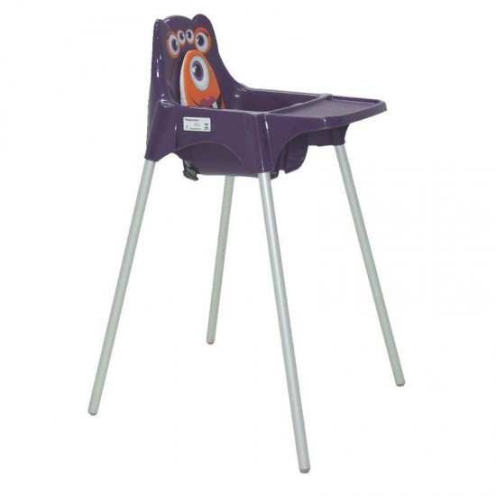 CADEIRA DE REFEICAO PLASTICA  MONSTER LILAS ALTA COM PERNAS DE ALUMINIO ANODIZADO