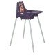 CADEIRA DE REFEICAO PLASTICA  MONSTER LILAS ALTA COM PERNAS DE ALUMINIO ANODIZADO