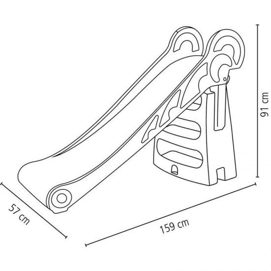 BRINQUEDO INFANTIL EM PLASTICO OVNI AZUL ESCADA E ESCORREGADOR TRAMONTINA