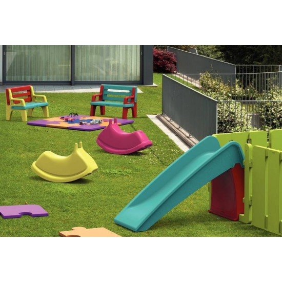 BANCO INFANTIL TRAMONTINA PAUSE EM POLIETILENO COLORIDO