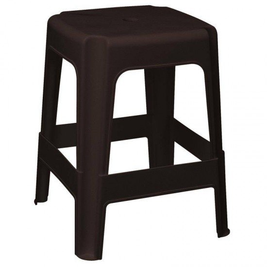 BANQUETA PLASTICA MONOBLOCO ICARAI PRETA