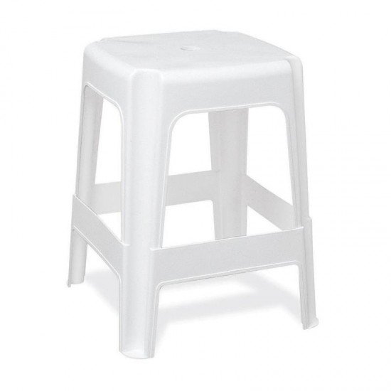 BANQUETA PLASTICA MONOBLOCO ICARAI BRANCA