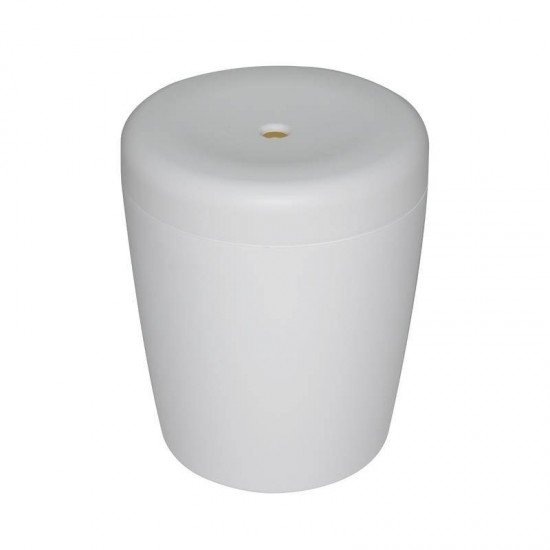 PUFF MULTIUSO CORPO E TAMPA EM PLASTICO BRANCO