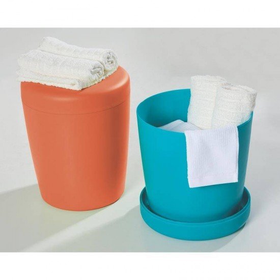 PUFF MULTIUSO CORPO E TAMPA EM PLASTICO BRANCO