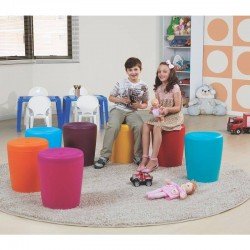 PUFF MULTIUSO CORPO E TAMPA EM PLASTICO ROSA