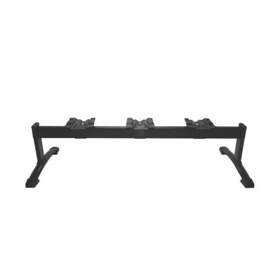 BASE EM ACO PRETA MODELO LONGARINA PARA 3 LUGARES