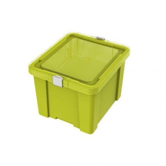 CAIXA ORGANIZADORA COM TAMPA EM PLASTICO KIDS 30LITROS VERDE