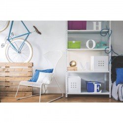 CAIXA ORGANIZADORA COM TAMPA EM PLASTICO KIDS 42LITROS AZUL