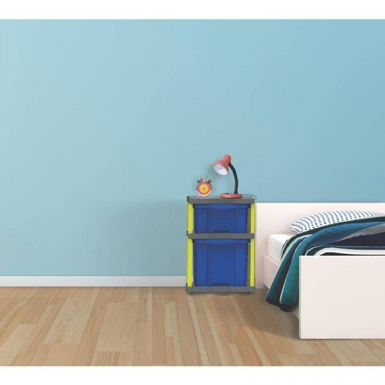 GAVETEIRO EM PLASTICO KIDS COM 2 GAVETAS ROSA