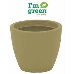 VASO COM PRATO ASTECA 38 CM EM POLIETILENO VERDE IM GREEN BIO BASED TRAMONTINA