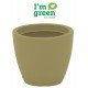 VASO COM PRATO ASTECA 38 CM EM POLIETILENO VERDE IM GREEN BIO BASED TRAMONTINA