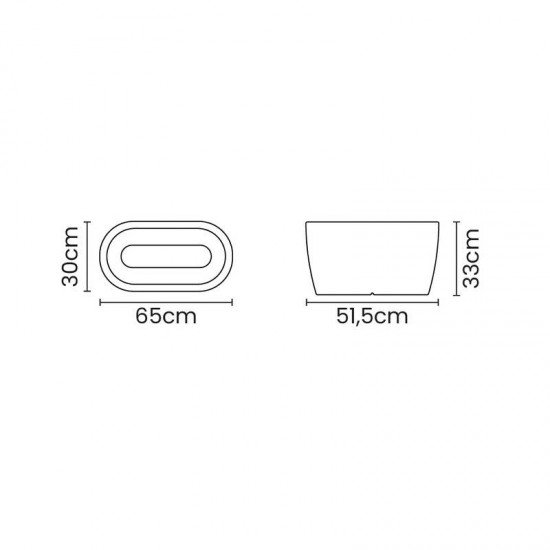 FLOREIRA TRAMONTINA ANDALUZ 33 CM EM POLIETILENO MARROM