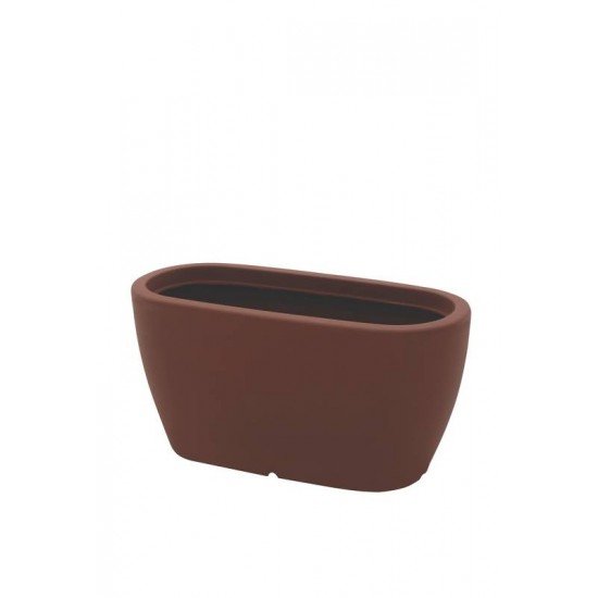 FLOREIRA TRAMONTINA ANDALUZ 33 CM EM POLIETILENO MARROM