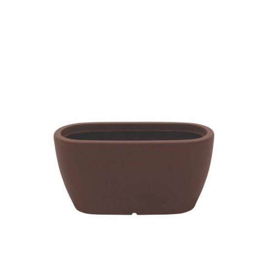 FLOREIRA TRAMONTINA ANDALUZ 33 CM EM POLIETILENO MARROM