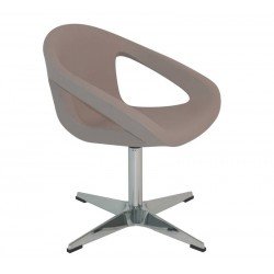 POLTRONA DELICE EM POLIETILENO CONCRETO COM BASE X TRAMONTINA