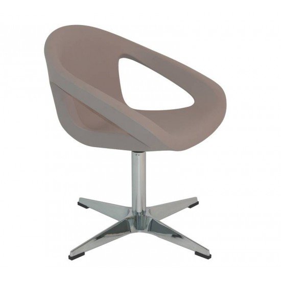 POLTRONA DELICE EM POLIETILENO CONCRETO COM BASE X TRAMONTINA