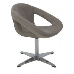 POLTRONA DELICE ESTOFADA EM POLIETILENO CONCRETO COM BASE X TRAMONTINA