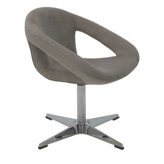 POLTRONA DELICE ESTOFADA EM POLIETILENO CONCRETO COM BASE X TRAMONTINA