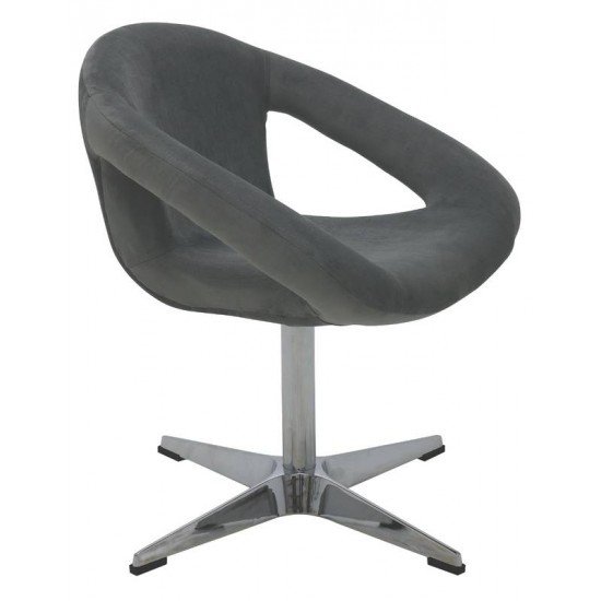 POLTRONA ESTOFADA DELICE NIQUEL COM BASE X TRAMONTINA