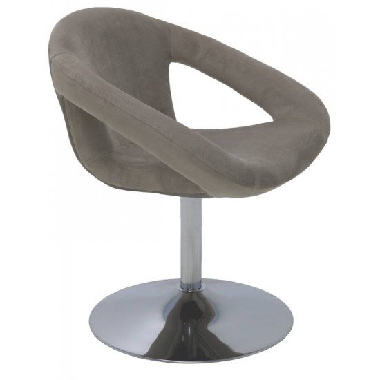 POLTRONA ESTOFADA DELICE CONCRETO COM BASE CENTRAL TRAMONTINA