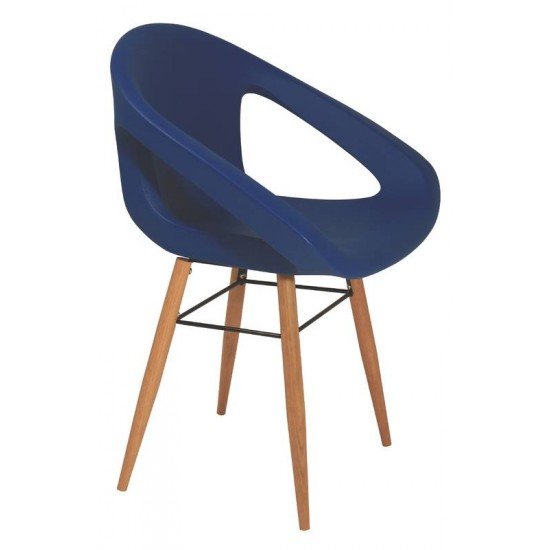 POLTRONA DELICE MARINER COM BASE DE MADEIRA EM POLIETILENO  TRAMONTINA