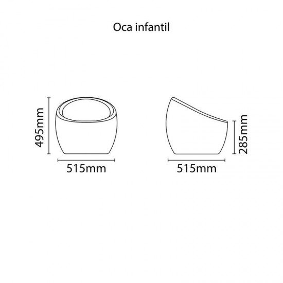 POLTRONA OCA INFANTIL EM POLIETILENO AMARELO TRAMONTINA