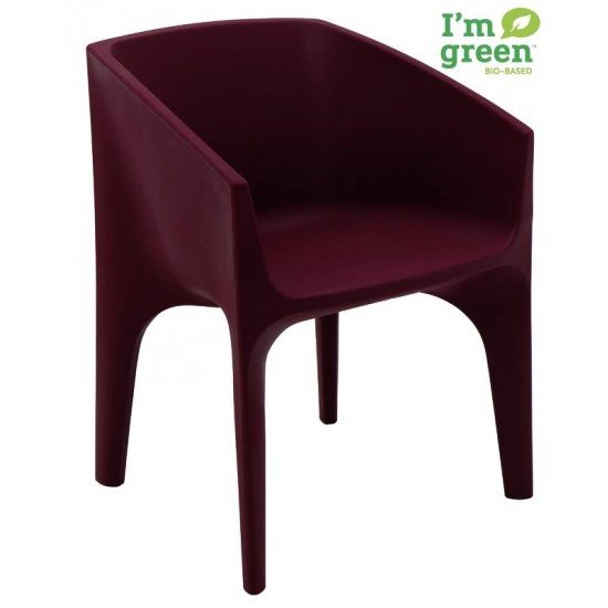 POLTRONA PACO ECO EM POLIETILENO BIO-BASED MARSALA TRAMONTINA