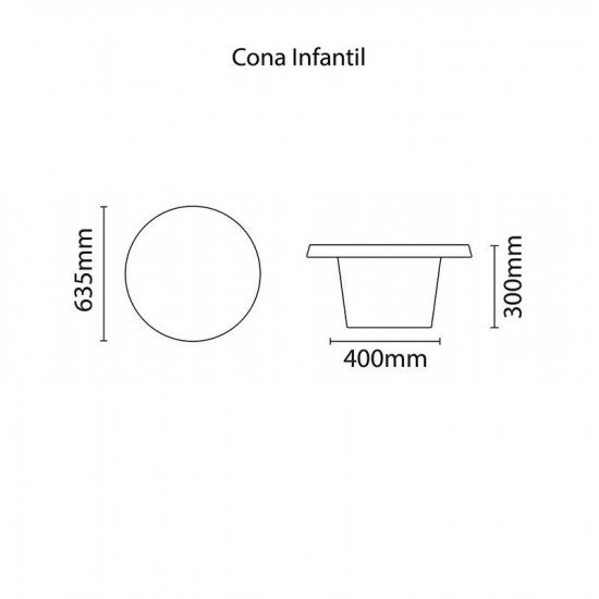 MESA DE CENTRO INFANTIL CONA EM POLIETILENO AZUL TRAMONTINA