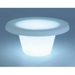 MESA DE CENTRO CONA LUMIERE TRANSPARENTE ILUMINADA COM LÂMPADA LED EM POLIETILENO TRAMONTINA