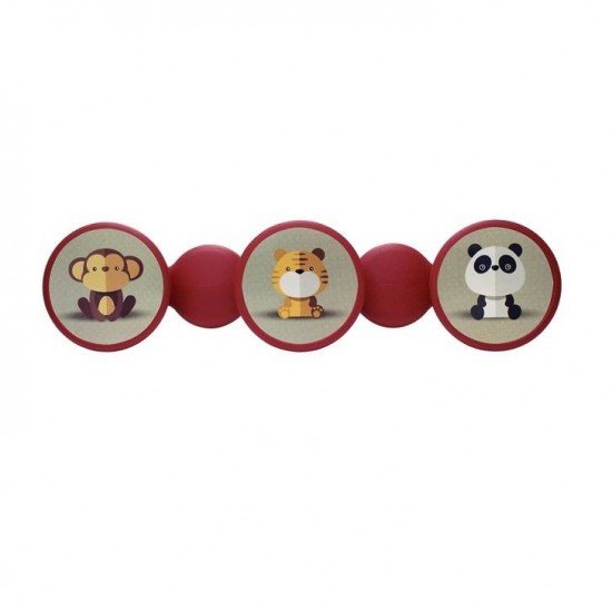 CABIDE PLASTICO MONOBLOCO BOLA VERMELHO