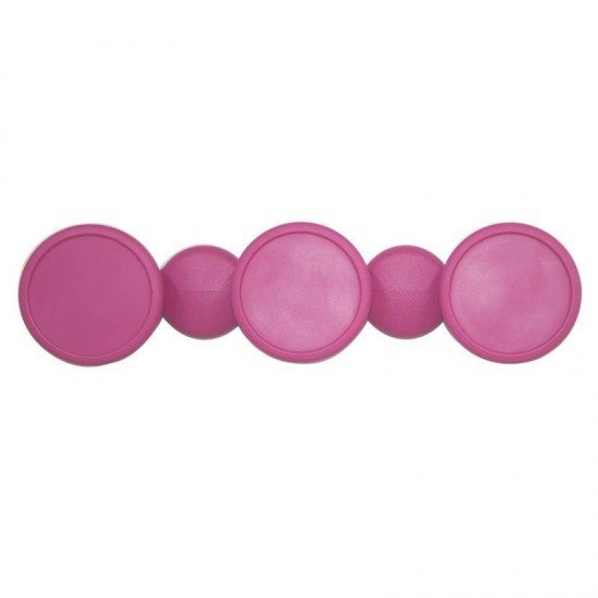 CABIDE PLASTICO MONOBLOCO BOLA ROSA