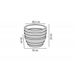 VASO PLASTICO INCA 24 CM MARMORE TRAMONTINA