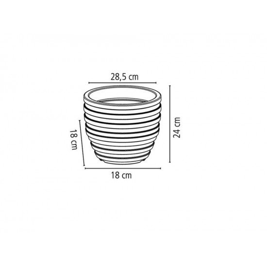 VASO PLASTICO INCA 24 CM MARMORE TRAMONTINA